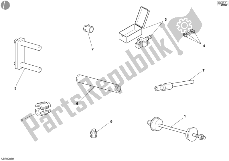 All parts for the Workshop Service Tools, Frame of the Ducati Monster 620 Dark Single Disc 2005